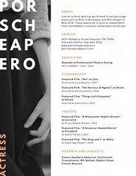 Image result for Acting Resume Template Free