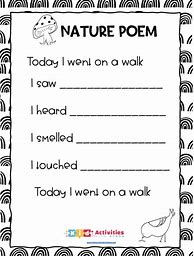 Image result for 5 Senses Nature Poem