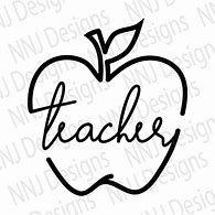 Image result for Teacher Apple Black and White Designs