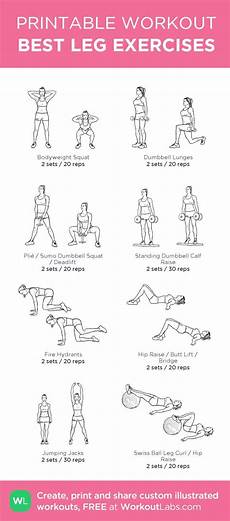 Best Leg Exercises My Custom Printable Workout By