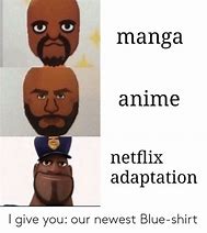 Image result for Manga Anime Netflix Adaptation T-Shirt