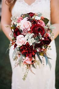 Image result for Pink and Burgundy Wedding Flowers