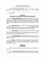 Image result for Partnership Agreement Template