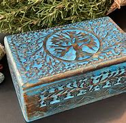 Image result for Carved Wooden Box Tree of Life