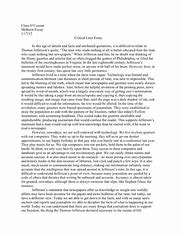 Image result for Critical Response Essay Example