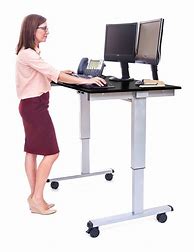 Image result for Adjustable Desk with Wheels