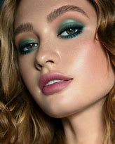 Image result for Pink and Green Makeup