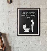 Image result for Funny Bathroom Wall Art