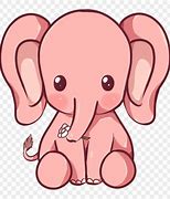 Image result for Cute Kawaii Pink Flying Elephant Cartoon