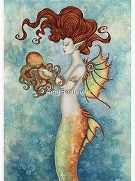 Image result for Mermaid Octopus Art