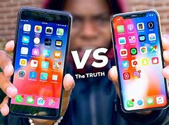 Image result for iPhone X Next to iPhone 6