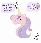 Image result for Birthday Unicorn Head SVG