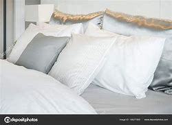Image result for Grey Pillows On a Bed Front View