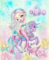 Image result for Unicorn and Mermaid Wallpaper
