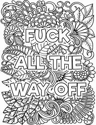 Image result for Adult Swearing Coloring Pages Vector