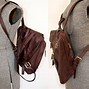 Image result for Vintage Brown Leather Backpack