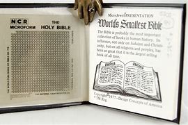 Image result for Smallest Bible in the World