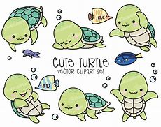 Image result for Cute Kawaii Turtle Cartoon