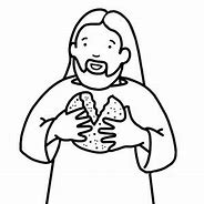Image result for Jesus Breaking Bread Black and White