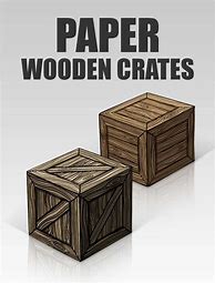 Image result for Papercraft Wooden Crate