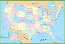 Image result for Political Map of USA