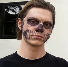 Image result for Evan Peters Skeleton Face