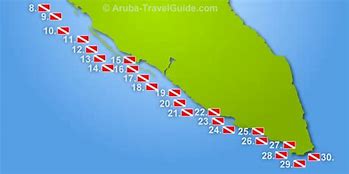 Image result for Aruba Dive Sites Map