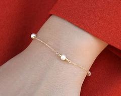 Image result for Gold Pearl Bracelet