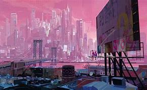 Image result for Spiderverse City Concept Art