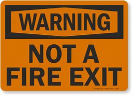 Image result for Emergency Exit Safety Sign