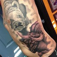 Image result for Bull vs Bear Stock Tattoo