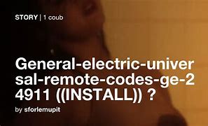 Image result for General Electric Universal Remote Codes