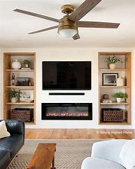 Image result for DIY Electric Fireplace Wall with TV
