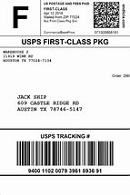 Image result for USPS First Class Shipping Label