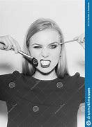 Image result for Angry Girl with Brush