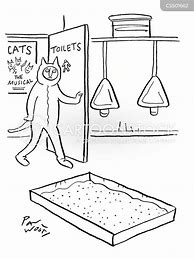 Image result for Cat Litter Box Cartoon