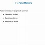 Image result for False Memory in the Brain