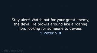 Image result for 1st Peter 5 8