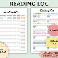 Image result for Editable Reading Log Printable