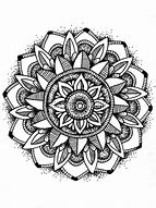 Image result for Black and White Sunflower Mandala