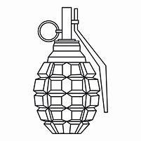 Image result for Grenade Outline