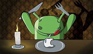 Image result for Android Eating an Apple by the Window