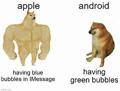 Image result for Green Bubbles Vs. Blue Bubbles Meme
