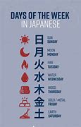 Image result for Japanese Days of the Week