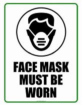 Image result for Face Mask Sign Black and White