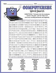 Image result for Computer Terms Word Search