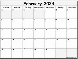 Image result for February Monthly Calendar