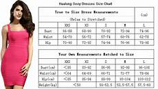 Size Chart Online Store For Women Dresses