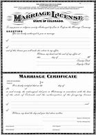 Image result for State of Colorado Marriage Certificate