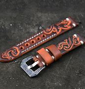 Image result for Leather Tooled Watch Band